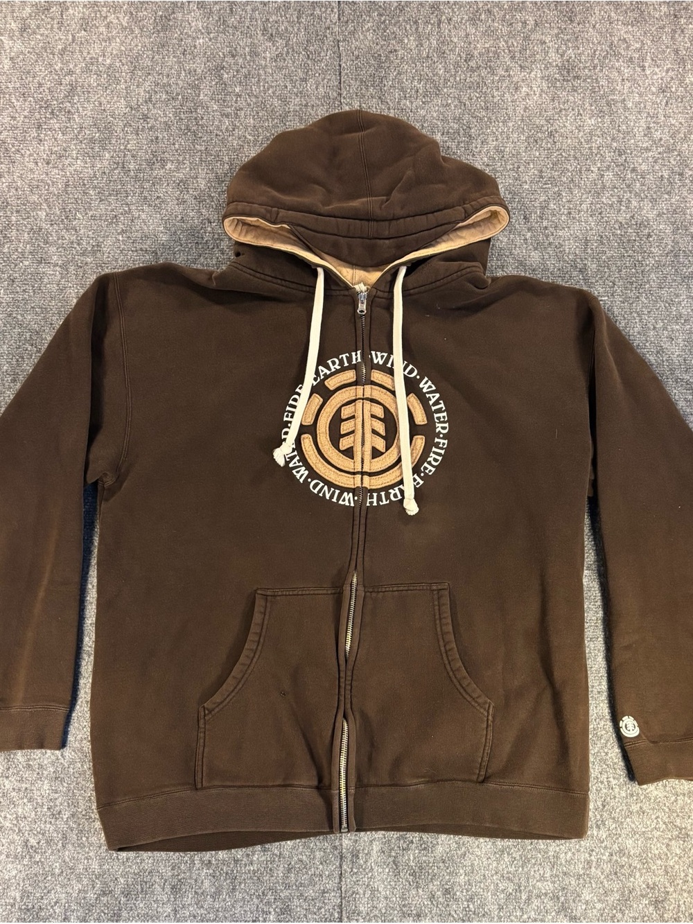 Element Zip Up Hoodie Brown Men’s Size L